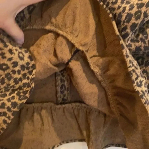 Zara Animal Print Carduroy mini skirt - Picture 6 of 11